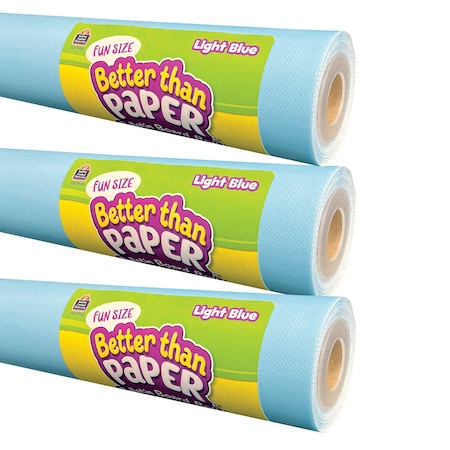 Teacher Created Resources Fun Size Better Than Paper Bulletin Board Roll, 18in. x 12ft., Light Blue, 3PK 77420